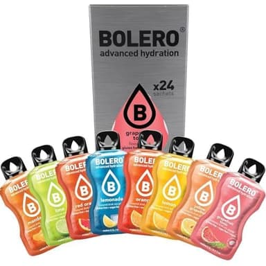 Bolero Drink 24 Bustine mix 3 gr Gusti Diversi Assortimento Citrus mix Preparato Polvere Solubile Per Bevanda Fresca in Acqua Prodotto, 72 grammi dolcificato stevia