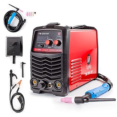 SALDATRICE INVERTER TIG DC E MMA – TM 200 HF – INNESCO ALTA FREQUANZA, 200 AMP, ACCESSORI INCLUSI, FUNZIONI ‘HOT START’ + ‘ARC FORCE’ + ‘ANTI-STICKING’ IN MODALITA’ MMA, VENTILATA, PORTATILE, COMPATTA