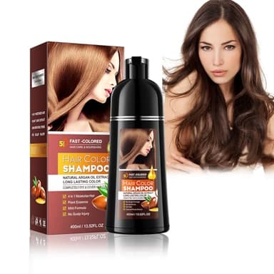Shampoo Colorante Donna,Shampoo Colorante,Tonalizzante Capelli Castano,Marrone Hair Dye Shampoo 3 In 1,Shampoo Per Capelli Bianchi,Shampoo Colorante Per Capelli Istantaneo Shampoo Per Uomo Donna
