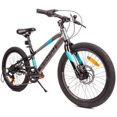 Verdant Bicicletta per bambini in alluminio giovanile 20 pollici 6 velocità Shimano bicicletta per bambini da 6 a 10 anni altezza regolabile (Blu Grafite)