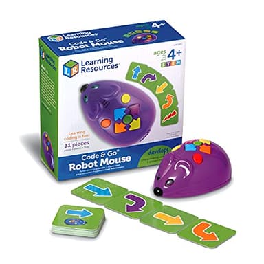 Learning Resources Code And Go Robot Mouse Gioco STEM Coding Senza Schermo per Bambini 4+ Programmazione Logica Sequenze Regalo Educativo Natale