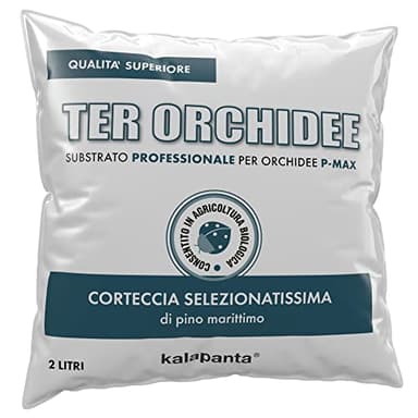Kalapanta - Terriccio per Orchidee Bark Biologico Professionale Pronto all'Uso con Corteccia di Pino Marittimo e Torba Bionda, Ideale come concime biologico naturale per Orchidee