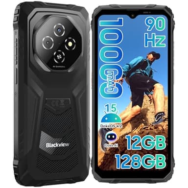 Blackview Fort 1 Rugged Smartphone 2025, Android 15 Celluare Antiurto, Batteria 10000mAh Telefono Indistruttibile, 12(4+8)GB+128GB/2TB TF, 6.56''HD, 90Hz, Doke AI, IP68/NFC/OTG/Face ID/2 Anni Garanzia