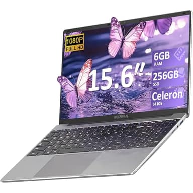 bvate PC Portatile 15.6 Pollici Laptop Win 11 256 GB ROM Celeron J4105 2.4G+5G WiFi upto 2.8 GHz Supporta l'espansione SSD 1TB 4.2 USB HDMI Tastiera Italiana Membrana Mouse Senza Fili-Gray
