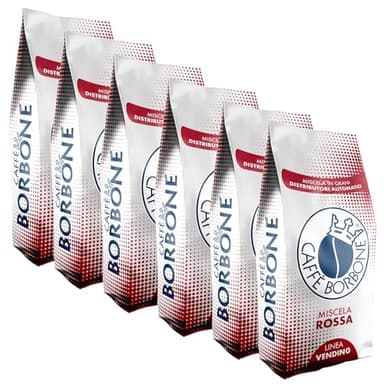 Caffè Borbone in grani miscela Rossa 1 kg x 6