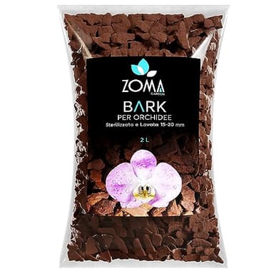 ZOMAGARDEN - Bark per Orchidee Premium - Corteccia Naturale per Orchidee - Lavata, Sterilizzata, 100% Ecologica - 2L (15/20MM)