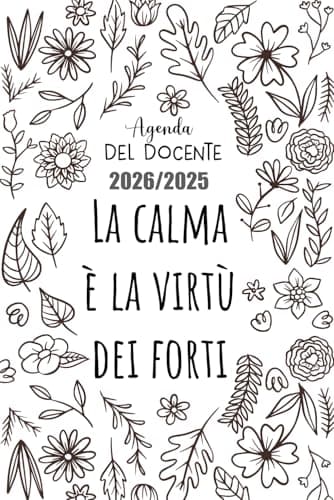 Agenda del Docente 2025/2026: Pianificatore giornaliero con Registro, Lezioni, Alunni e Impegni e altro ancora | Planner italiano.