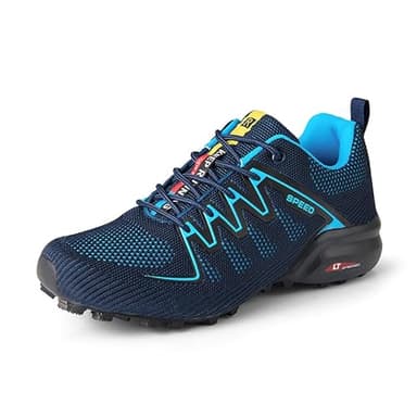Sneakers da Trekking Uomo per Viaggi Escursionismo Bottiglie Impermeabili Antiscivolo per Camminare all'Aperto Arrampicata, blu, 42 EU