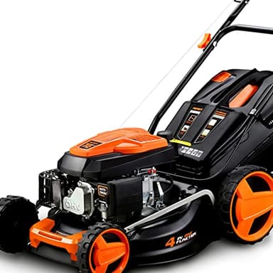 Tagliaerba Tosaerba a scoppio semovente a trazione FUXTEC FX-RM4646 larghezza di taglio 46 cm, potente trasmissione GT motore a benzina 146cc 2,6KW mulching/sacco raccoglierba 50L