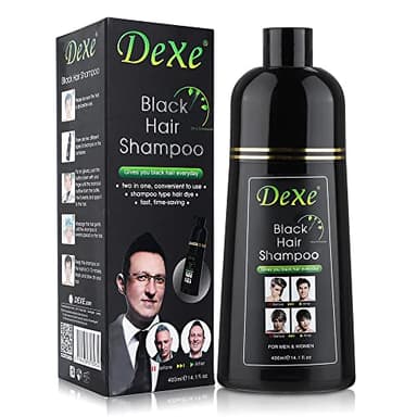 YUOLITA 400ml Shampoo Istantaneo per Capelli Neri, 100% Copertura Dei Capelli Grigi Shampoo 3 In 1 shampoo nero colorante Per Uomo Donna
