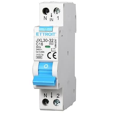 IXTRIMA Interruttore Magnetotermico Differenziale 1P+N 16A 30mA 220V-6KA 1 modulo 30mA per Guida DIN - Protezione Circuiti e Sicurezza Impianti