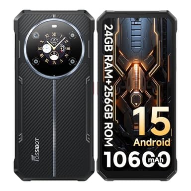 FOSSiBOT F109S Telefono Cellulare Android 15 (2025), Doppio schermo, 6,745'' FHD, Batteria 10600 mAh/18W, 24GB RAM + 256GB ROM/TF 2TB Smartphone, 50MP, NFC/Dual SIM/GPS/IP68/IP69K