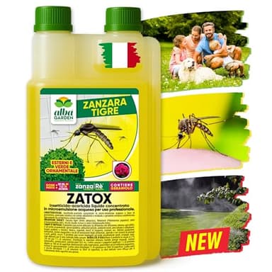 Albagarden - Zanzarè Insetticida Antizanzare Giardino Concentrato Per Esterno Interno e Giardino - Per Disinfestazione Contro Zanzare Cimici Mosche e Insetti x 1 Litro