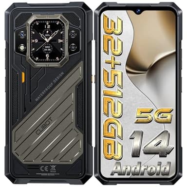 CUBOT Kingkong X 512GB Rugged Smartphone 5G (2024), 32GB+512GB/1TB Telefono Indistruttibile Android 14, 10200mAh/33W Cellulare Antiurto, 2.4K 6.58” FHD+, 100MP, Doppio Schermo/5G Dual SIM/IP68/NFC