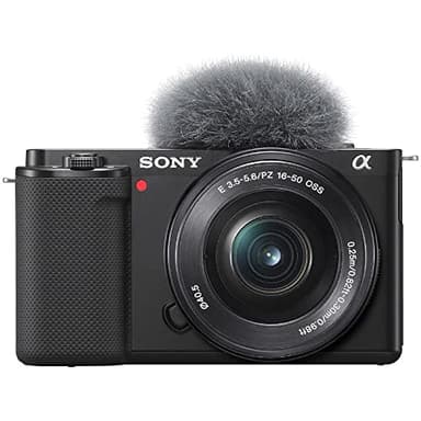 Sony Alpha ZV-E10 - Kit Vlog Camera ad Ottiche Intercambiabili + Obiettivo 16-50mm, APS-C, Schermo ad Angolazione Variabile per Vlog, Video 4K, Real-time Eye Autofocus, Nero