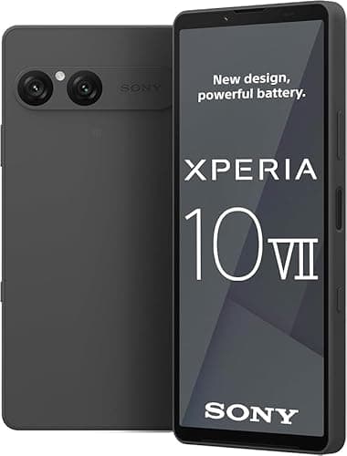 Sony Xperia 10 VII - 6,1" OLED 19,5:9 da 120 Hz, lunga durata della batteria - batteria da 5.000 mAh, tre lunghezze focali, audio da 3,5 mm, Android 15, IP65/68, Dual SIM ibrida, nero carbone