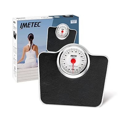 Imetec Pro, Bilancia Pesapersone Meccanica, Rileva il Peso in Modo Chiaro e Affidabile, Pedana Antiscivolo, Portata Max 150 kg, Divisione 1 kg, Funzionamento Analogico