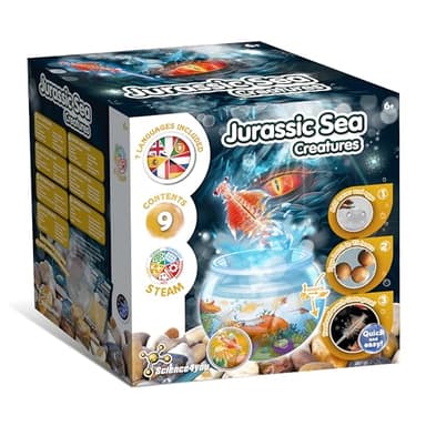 Science4you Creature Marine Giurassiche per Bambini di 6+ Anni - Creare un Ecosistema per Draghi d'Acqua Animali Acquatici vivi con una vasca, Regalo Giocattolo per Bambini di 5 6 7 8+ Anni