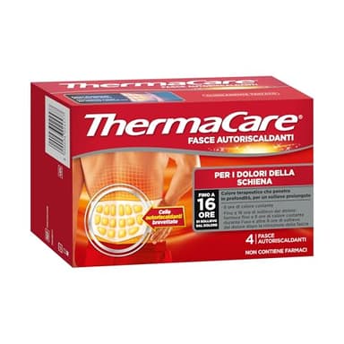ThermaCare Schiena 4 Fasce Autoriscaldanti Monouso a Calore Terapeutico per i Dolori della Schiena, 8 Ore Calore Costante