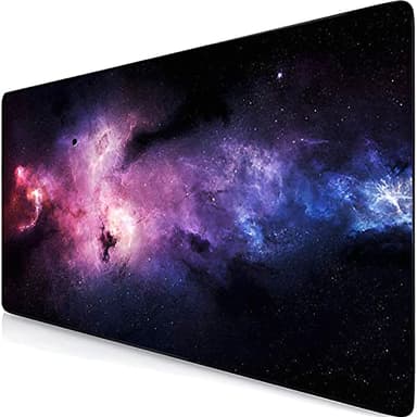 Retoo Tappetino per mouse XXL, 800 x 400 mm, grande tappetino per mouse gaming con motivo cosmo, sottomano grande dimensione, tappetino da scrivania, superficie speciale, migliora la precisione