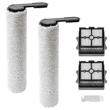 Cleptorize Parti di Ricambi per Tineco Floor One Stretch S6/ Switch S6/ S7 Stretch Ultra/ S6 stretch lite/ S9 Artist, Kit di 2 Spazzole a Rullo, 2 Filtro, 1 Spazzola di Pulizia