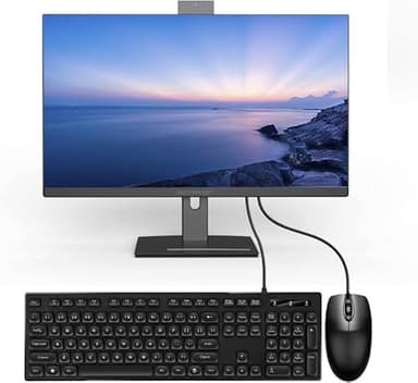 GAHUU PC all-in-One 27 Pollici Core i7 (Fino a 3.20Ghz),PC all-in-One Computer Rotabile Schermo 512GB SSD 16GB RAM con Webcam Frontale Supporto Dual-B