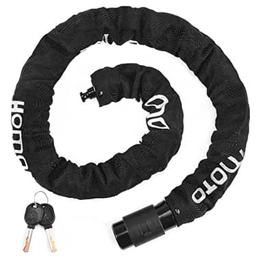 Homoto Lucchetto Catena per Biciclette Moto Scooter, Antifurto con 2 Chiavi, 100 cm in Acciaio per Protezione Solare ad Alta Sicurezza da 6 mm