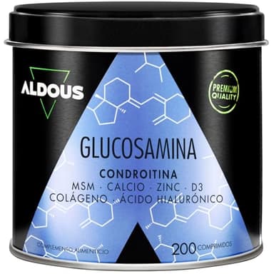 Glucosamina Condroitina MSM Integratore - 200 Compresse - Collagene e Acido ialuronico - Articolazioni, Cartilagini e Ossa - Zinc, Vitamina D3, Calcio - Antinfiammatorio Naturale - ALDOUS