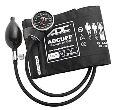ADC Diagnostix 720 - Sfigmomanometro aneroide tascabile con polsino per pressione sanguigna in nylon Adcuff per adulti, colore: Nero | Strumenti medici per medici e infermieri