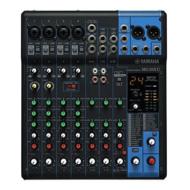 Yamaha MG10XU Mixer Audio - Console di Mixaggio Compatta con 10 Canali d'Ingresso e Preamplificatori Microfonici D-PRE