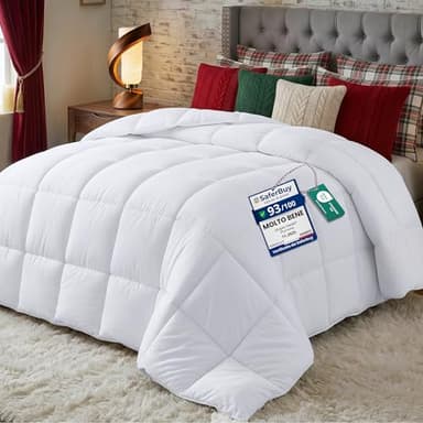 Utopia Bedding Piumone 220x240 cm, Piumino matrimoniale, Trapunta 100% Microfibra, Piumino Caldo (Bianco)