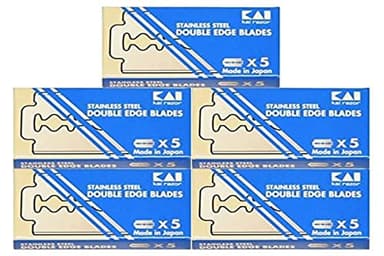 25 lamette da barba KAI a doppio filo, 25 unità, 1