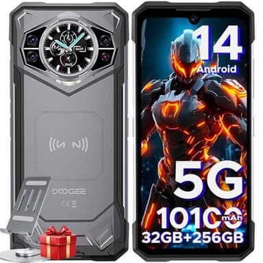 DOOGEE S200 5G Rugged Smartphone 32 GB+256 GB,10100 mAh,1.32"Rear Display, Dimensity 7050 Octa Core,100 MP+20 MP+2 MP,6.72”FHD 120 Hz, Android 14,Fingerprint ID/Face Unlock/NFC/WiFi6/GPS Grigio Scuro