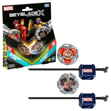 Beyblade X in collaborazione con Marvel, Iron Man 4-80B vs. Thanos 4-60B, confezione multipla
