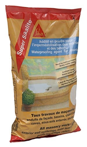 SIKA - Additivo in polvere per impermeabilizzare malte e calcestruzzo - Super Sikalite Bianco - Migliora la resistenza al gelo - Adatto anche per piscine - Facile applicazione -1 kg