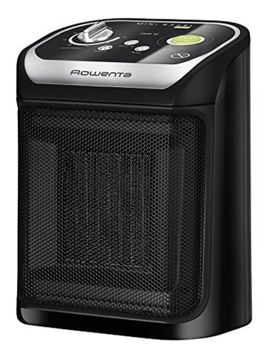 Rowenta SO9265F0 Mini Excel Eco Safe Termoventilatore Ceramico, 1000/1800 W, 49 Decibel, plastica, per ambienti di 15-20m², Nero