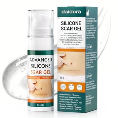 Gel per Cicatrici - Crema per Cicatrici 15g, Riduce Prurito e Arrossamento, per Cicatrici Chirurgiche, Ustioni, Traumi e Cicatrici da Cesareo