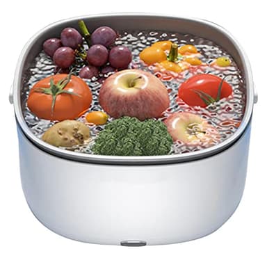 Pomurom E verdure lavatrice ad ultrasuoni, macchina di pulizia per verdure e, più silenzioso e pulitore di verdure con maniglia, dispositivo di pulizia per, verdure, carne e frutti di mare