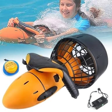 Scooter subacqueo per la propulsione ad acqua, eli-ca ad acqua, dispositivo sommergibile, batteria al litio da 500 W, dispositivo per il nuoto per sport acquatici, piscina,Orange
