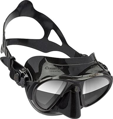 Cressi Nano, Maschera Subacquea Professionale Unisex – Adulto, Nero/Lenti HD