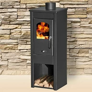 Stufa a legna/Termocamino in acciaio e ghisa 5/7 kW - Mod. Long Hold Fire (Cod. 5565)