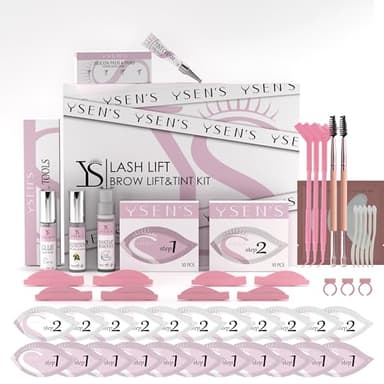 Ysen’s Kit Laminazione Ciglia e Sopracciglia con Tinta Nera – Set Completo 3-in-1 per Lash Lift & Brow Lamination, Ideale per Salone e Domestico