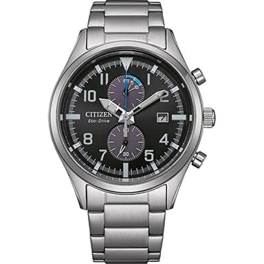 Citizen Orologio Cronografo al Quarzo Giapponese Uomo con Cinturino in Acciaio Inossidabile CA7028-81E