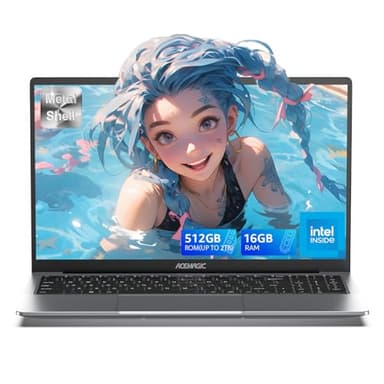 2025 ACEMAGIC PC Portatile Twin Lake N150(Meglio di N100,3,6 GHz),15,6" FHD (1920x1080) Laptop,RAM 16GB NVME SSD 512GB Notebook,PC Portatile in Offerta,HDMI,Ufficio,Grigio