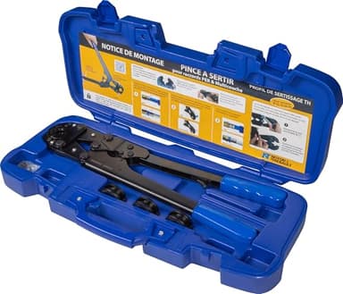 Pinza a crimpare manuale per tubi multistrato e PEX | Profilo TH | Ø12-16-20-26 mm | con ganasce intercambiabili e valigetta rigida | NOYON & THIEBAULT