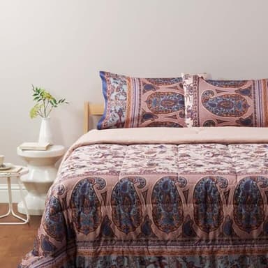 Bassetti trapunta matrimoniale invernale Piumone Granfoulard in Cotone made in Italy (Paisley Beibe)