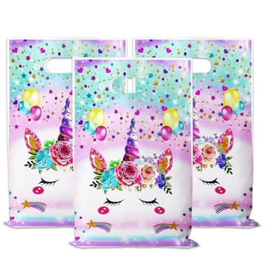 Flintronic Sacchetti Compleanno, 30Pezzi Sacchetti Regalo Unicorno, Sacchetti Caramella Biscotto di Festa per Natale, Matrimoni, giveaways