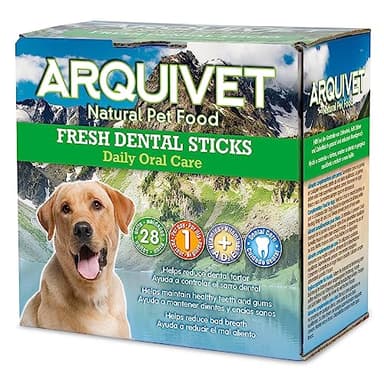 ARQUIVET Fresh dental sticks - 28 unités - snack dentali per cani aromatizzati alla menta - Prodotti per l'igiene dentale canina - snack per cani
