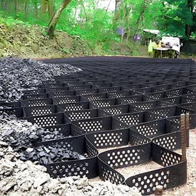 Stabilizzatore Ghiaia Strada carrabile con griglia di ghiaia - Finitrici stabilizzatrici del suolo antiscivolo e permeabili di piccole dimensioni, con fori di drenaggio, movimento terra per colline ri