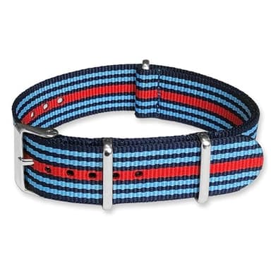 NATOS.COM Cinturino per orologio NATO G10 in nylon, 22, Nylon, In acciaio inox